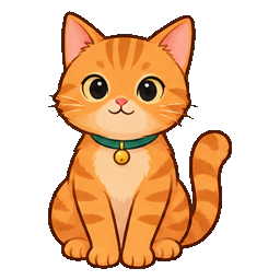 Happy ginger kitten